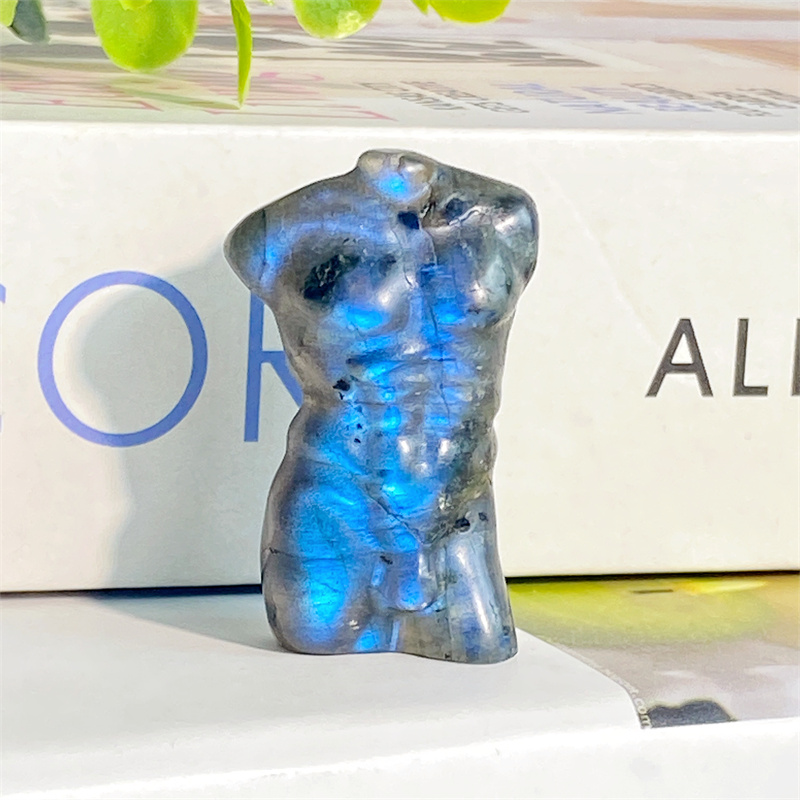 Healing Wellness - Natural Labradorite Male Body Statue Room