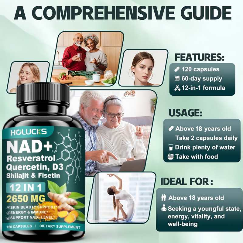HOLUCKS 12-in-1 NAD+ Supplemen - Wellness Quercetin avis et prix