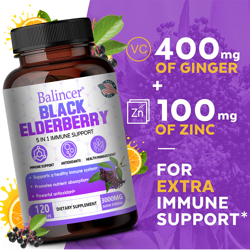 Black Elderberry Capsules - Vi - Wellness Quercetin avis et prix