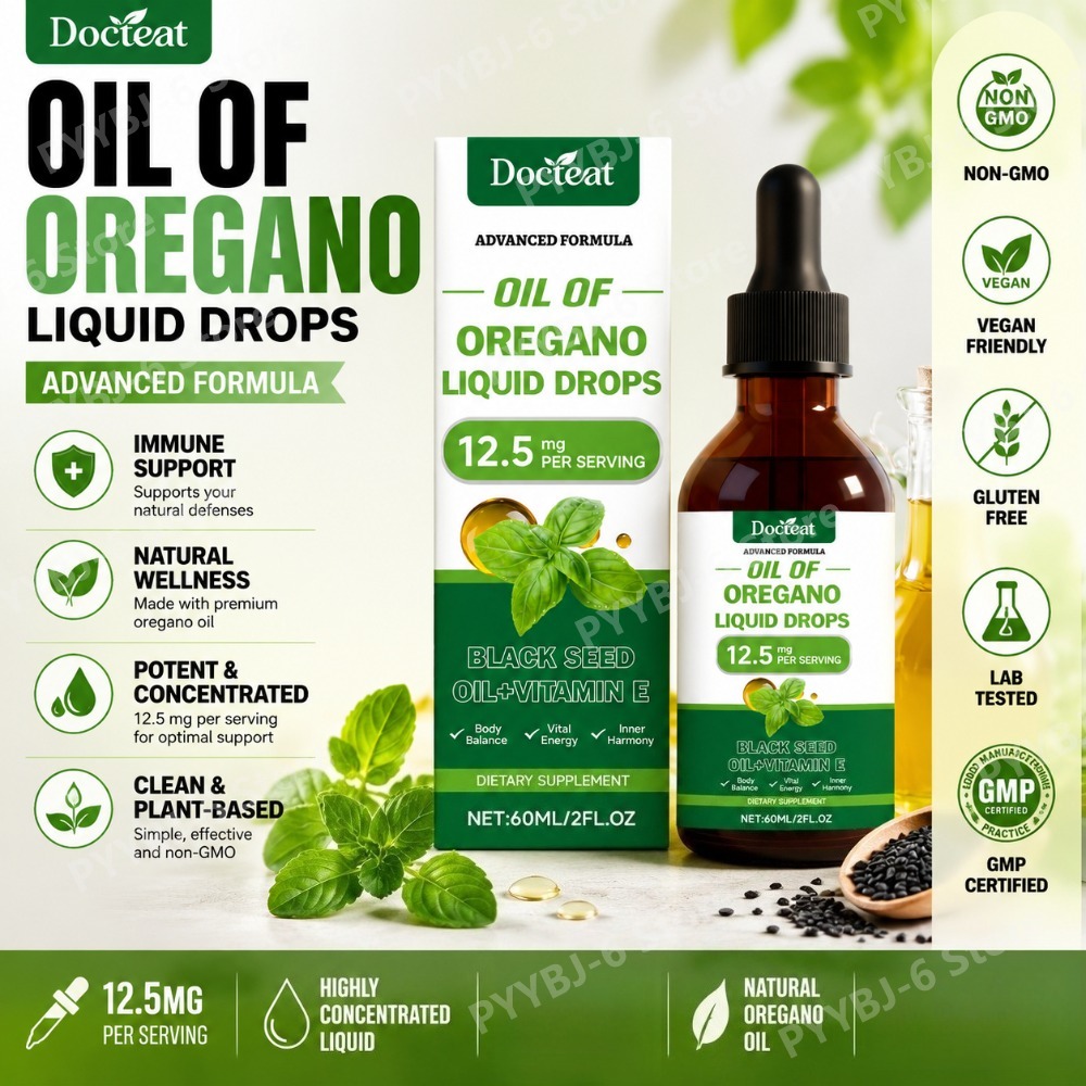 Oregano Oil Liquid Drops 60ml  - Herbal Wellness For You avis et prix