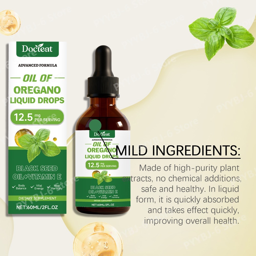 Oregano Oil Liquid Drops 60ml  - Herbal Wellness For You avis et prix
